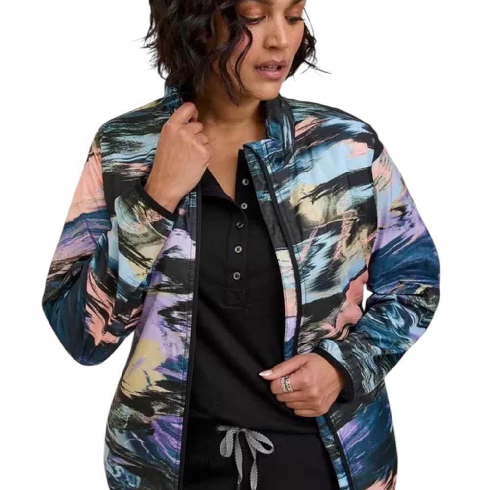 Torrid Happy Camper Polyester Woven Lightweight Active Jacket Sz 0/L/12 FALL